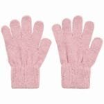 Mănuși cu degete din lână merinos, pink