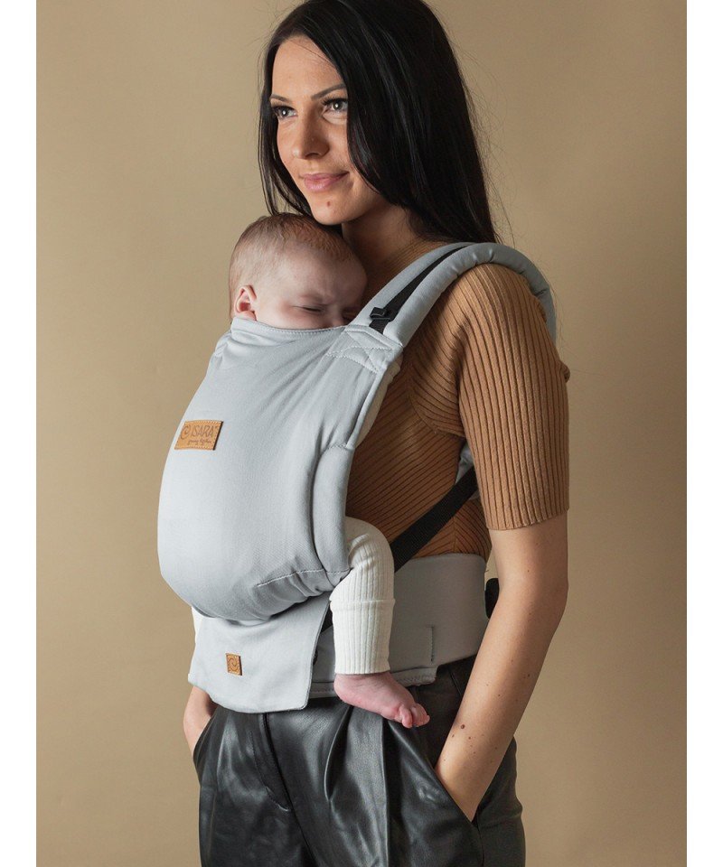 marsupiu-isara-quick-full-buckle-v2-pearl-grey (4) Sistem de purtare ergonomic Isara QUICK full buckle, V2 Pearl Grey - imagine 1