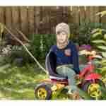 Cagulă Pickapooh din lână merinos și mătase, dijon/grey