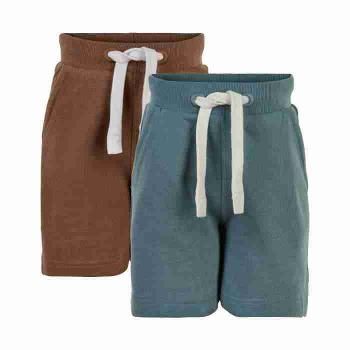 Set 2 perechi de pantaloni scurți din bumbac organic, Minymo