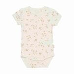 Body cu mânecă scurtă din bambus, veiled flower, Minymo