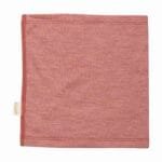 Fular circular dublat, din lână merinos, old rose, CeLaVi
