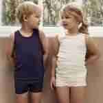 Set maiou și boxer din bambus, navy, Minymo