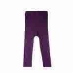 Colanți pentru copii din lână merinos și mătase, purple
