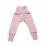 Pantaloni comozi Cosilana, lână merinos și mătase, rose