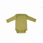 Body Cosilana din lână merinos și mătase, green