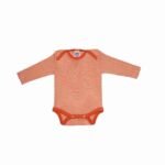 Body Cosilana din lână merinos și mătase, orange stripes