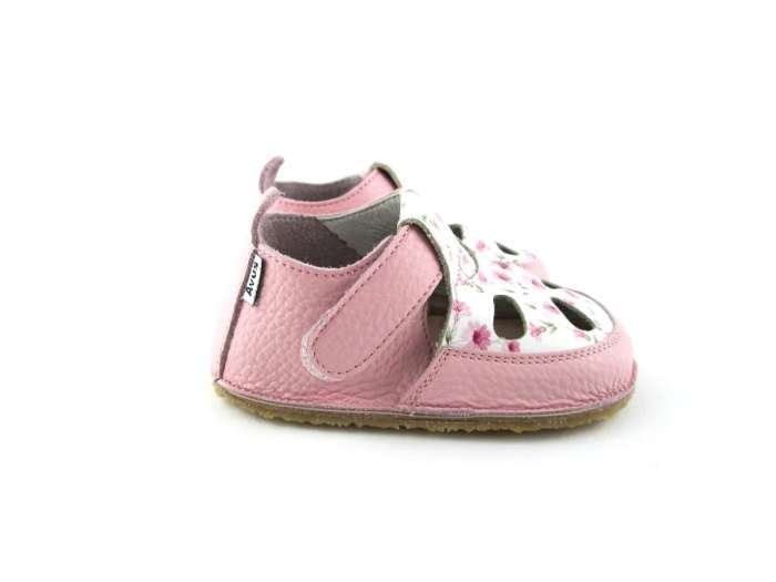 Sandale barefoot Avus, pentru primii pași, pink - imagine 3