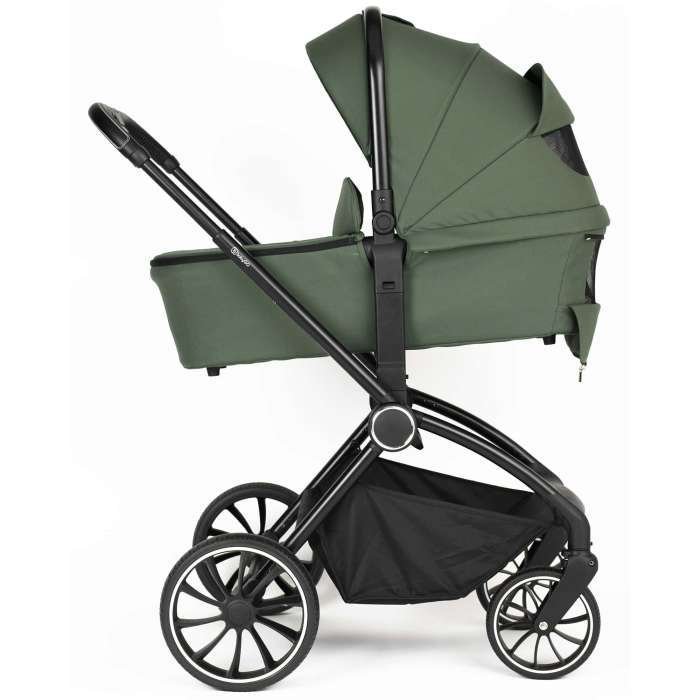 Carucior 3 in 1 Babygo Harmony cu maner reglabil, Green - imagine 3