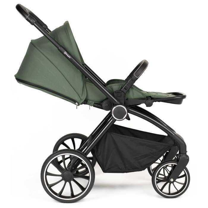 Carucior 3 in 1 Babygo Harmony cu maner reglabil, Green - imagine 5