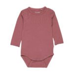 Body cu maneca lunga din bambus, rose, Minymo