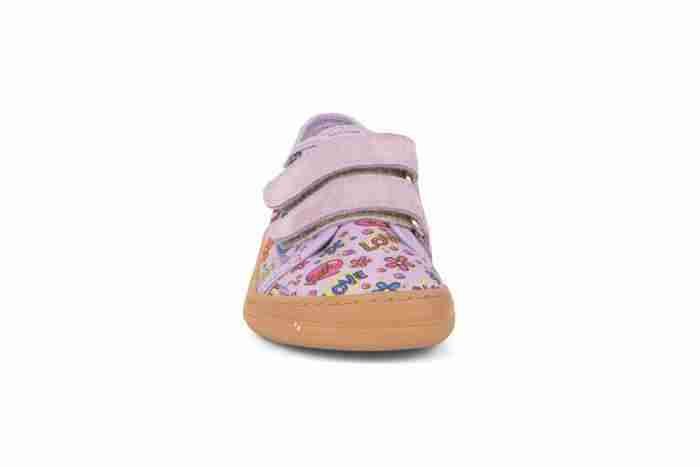 Sneakers textili Froddo, barefoot cu velcro, pink - imagine 3