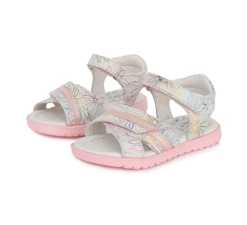 Sandale din piele, flower by DD STEP