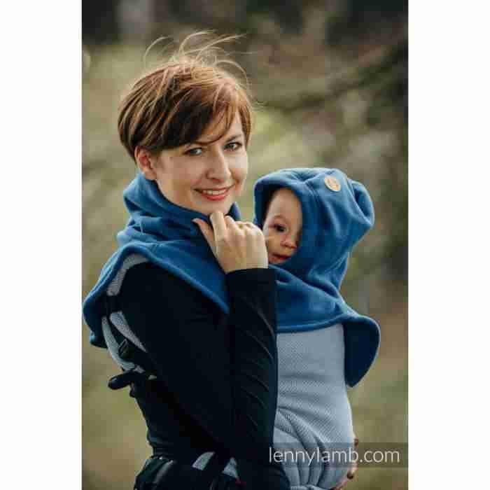 Guler dublu fleece pentru babywearing, blue by LennyLamb