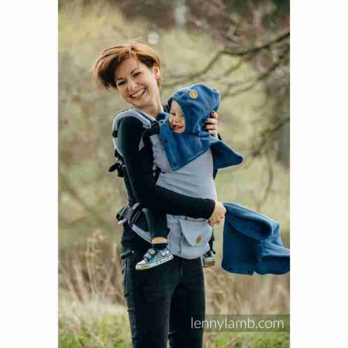 Guler dublu fleece pentru babywearing, blue by LennyLamb - imagine 3