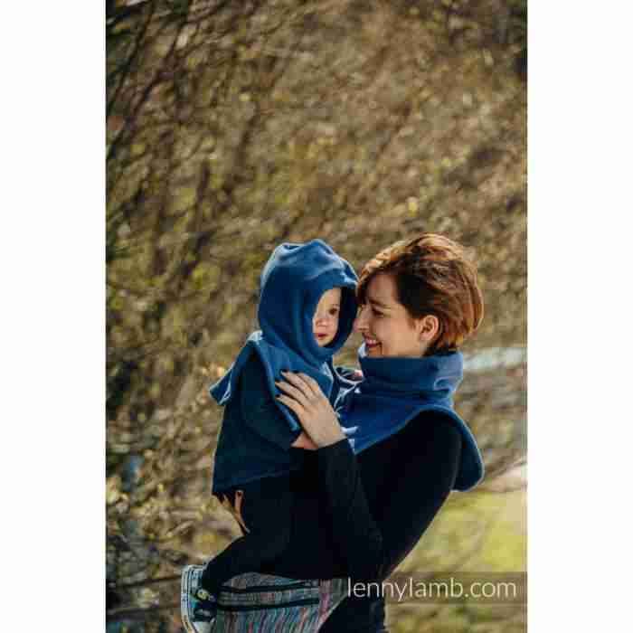 Guler dublu fleece pentru babywearing, blue by LennyLamb - imagine 2