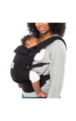 Marsupiu Ergobaby Adapt Soft Touch Cotton, Onyx Black - imagine 4
