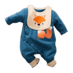 Salopetă cu capse pentru copii, vulpe