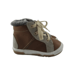 Ghete cu șiret, îmblănite cu lână, cognac