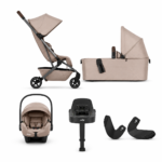 Pachet cărucior Joolz Aer2, 5 în 1 cu scoică Joie+bază rotativă
