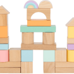 Joc de construit din lemn Pastel, Small Foot