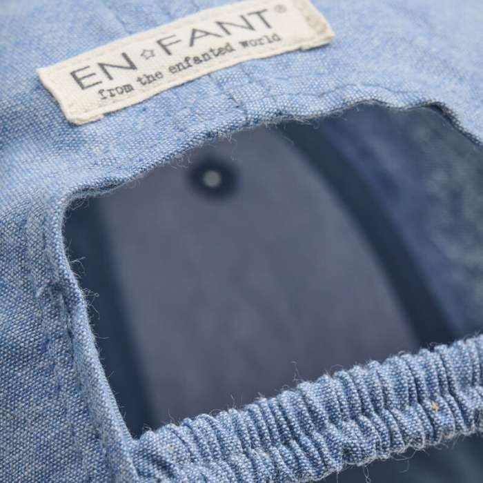 Șapcă cu cozoroc En Fant din bumbac organic, denim - imagine 2