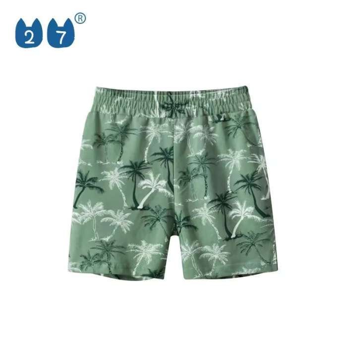 Pantaloni scurți pentru copii din bumbac, green leaf