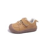 Sneakers din piele ecologică cu velcro, cognac, 22-26