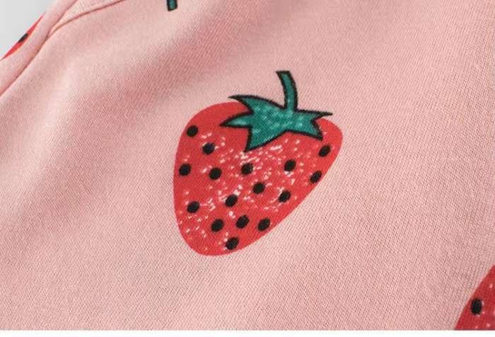 Pantaloni scurți pentru copii din bumbac, strawberry - imagine 3