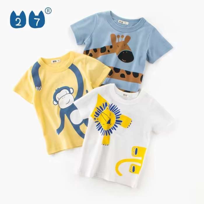 Tricou pentru copii din bumbac tricotat, lion - imagine 2