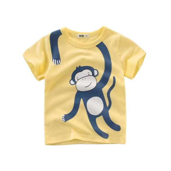 Tricou pentru copii din bumbac tricotat, monkey