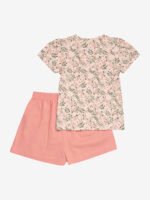 Set tricou și pantalon din bumbac organic, peach by Minymo - imagine 3