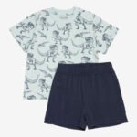 Set tricou și pantalon din bumbac organic, dino by Minymo
