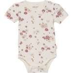 Body mânecă scurtă din bambus și bumbac, flowers by Celavi