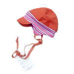 Pălărie Nils Pickapooh din bumbac organic, protecție UV80, rosie