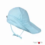 Pălărie ajustabilă din cânepă și bumbac Turquoise, ManyMonths