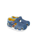 Sandale din piele Garvalin, Petrol Urban