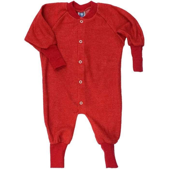 Overall din lână merinos frotte/flausata red, Cosilana