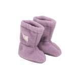 Botosei pentru bebelusi din lana fleece rose, Pickapooh