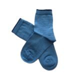 Șosete fine cu 80% lână merinos, bleu, Grodo
