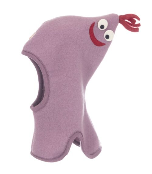 Cagula fleece din lana merinos Max Pickapooh, rose