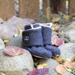 Botosei din lana fiarta dublati cu bumbac Pickapooh, blue