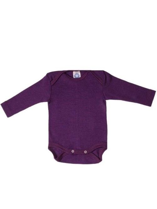 Body Cosilana din lână merinos și mătase, purple