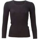 Bluză pentru femei Cosilana, lână merinos și mătase, black