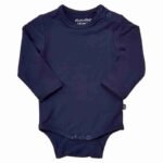 Body cu maneca lunga din bambus, navy blue, Minymo