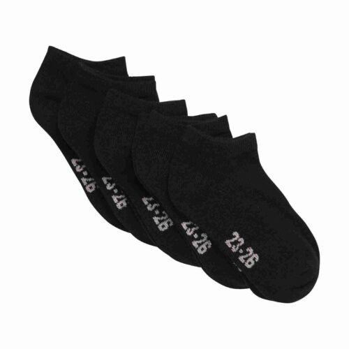 Set 5 șosete scurte din bumbac, black, Minymo