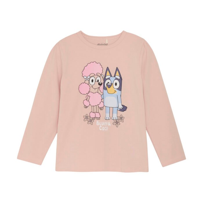 Tricou cu maneca lunga cu imprimeu Bluey Rose, Minymo - imagine 1