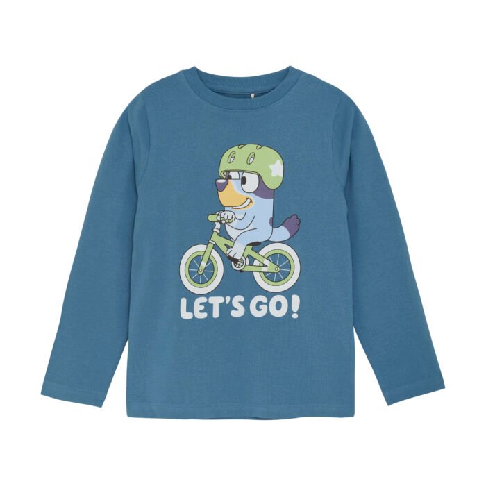 Tricou cu maneca lunga cu imprimeu Bluey Stellar, Minymo - imagine 1