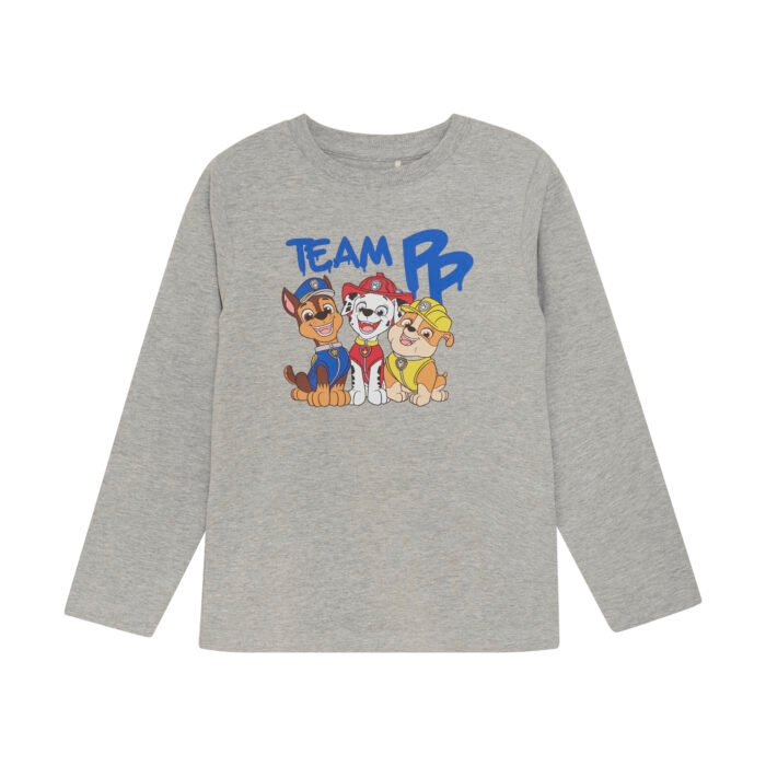 Tricou cu maneca lunga cu imprimeu Paw Patrol, Minymo - imagine 1