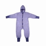 Overall fleece Cosilana din lână merinos și bumbac, Blue